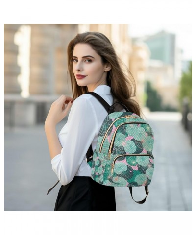 Women Backpack Water Lily Leaves Anti-Theft Travel Backpack with Luggage Belt Durable Lightweight Handbag Lady Purse Roomy Do...