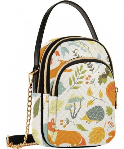 Small Crossbody Bags for Women Trendy Forest Animal Fox Flowers Travel Sling Bag Women's Crossbody Handbags Satchel Bags $12....