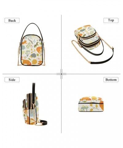 Small Crossbody Bags for Women Trendy Forest Animal Fox Flowers Travel Sling Bag Women's Crossbody Handbags Satchel Bags $12....