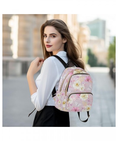 Daisy Floral Backpacks Women with Compartments, Womens Small Backpack Purse Fashional Gym Backpack for Women Butterfly Flower...