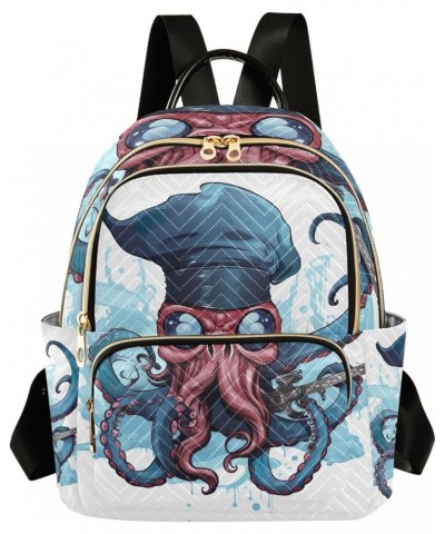 Quilted Backpack Hanukkah Cake Small Backpack for Women Travel Backpack with Luggage Strap Blue Red Cartoon Pirate Small $17....