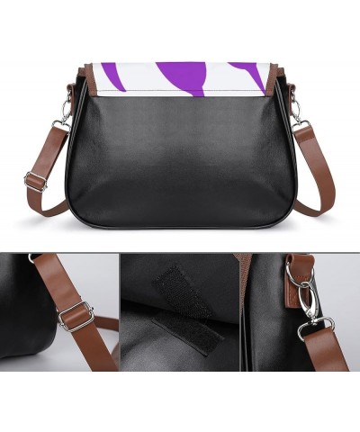 Printed Leather Crossbody Bags Women Shoulder Messenger Bags Designer Satchels Penguins Color6 $22.00 Hobo Bags