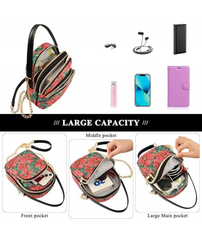 Small Crossbody Handbag for Women Mini Over Shoulder Purse with Three Zippered Pockets Durable Travel Purse Color-hf022 $12.5...