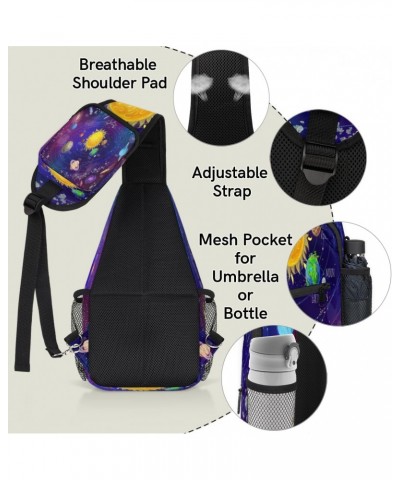 Solar System Scientific Sling Bag for Women Crossbody Backpack Purse Shoulder Casual Daypack Cross Body Bags for Travel Cycli...