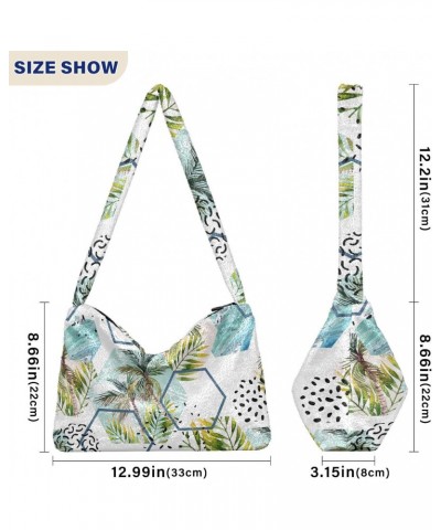 Tropical Leaves Trees Shoulder Tote Bags for Women Furry Crossbody bag Hobo Handbag Purses for College Travel Work $9.03 Totes