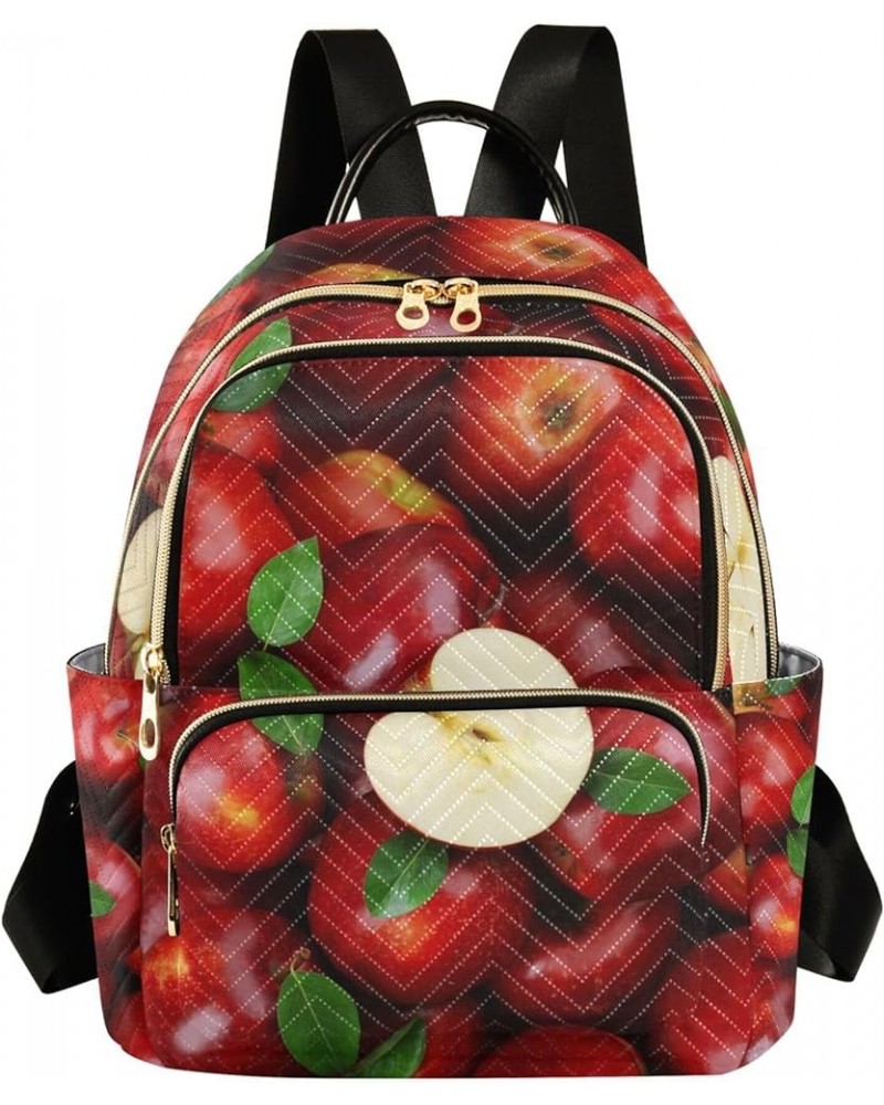 Apples Fruits Backpack for Women Shoulder Bag Lightweight Mini Backpack Casual Daypack Back Pack Small(11.41'' x 6.1'' x 14.1...