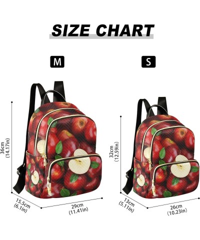 Apples Fruits Backpack for Women Shoulder Bag Lightweight Mini Backpack Casual Daypack Back Pack Small(11.41'' x 6.1'' x 14.1...