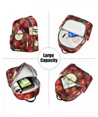 Apples Fruits Backpack for Women Shoulder Bag Lightweight Mini Backpack Casual Daypack Back Pack Small(11.41'' x 6.1'' x 14.1...