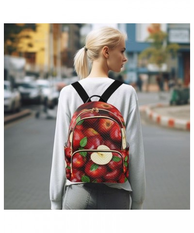 Apples Fruits Backpack for Women Shoulder Bag Lightweight Mini Backpack Casual Daypack Back Pack Small(11.41'' x 6.1'' x 14.1...