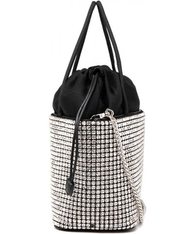 Women's Rhinestone Bucket Bag, Shoulder Messenger Bag, Prom Cocktail Party Wedding Engagement Handbag Zise $22.39 Shoulder Bags