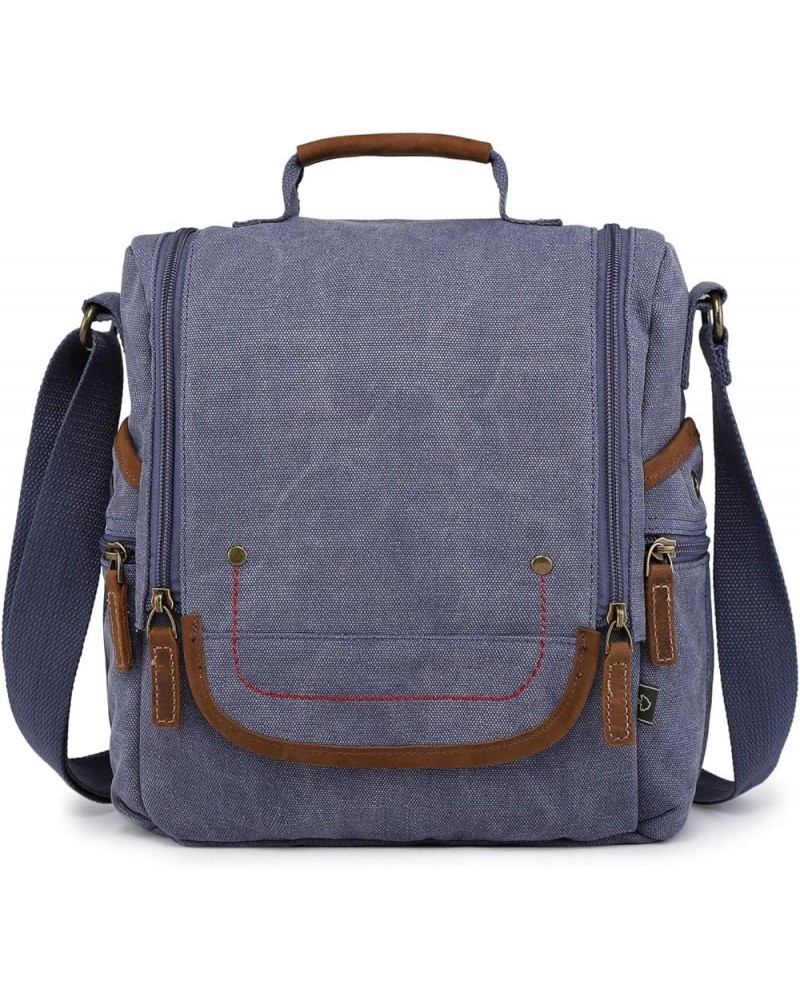 TSD Brand Atona Traveler Canvas Crossbody Bag Denim Blue $29.25 Crossbody Bags