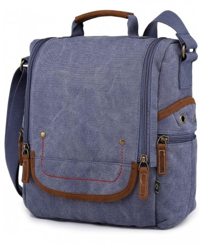 TSD Brand Atona Traveler Canvas Crossbody Bag Denim Blue $29.25 Crossbody Bags