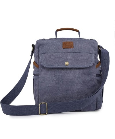 TSD Brand Atona Traveler Canvas Crossbody Bag Denim Blue $29.25 Crossbody Bags