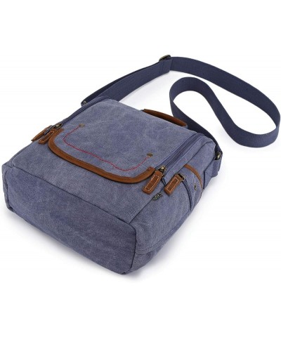 TSD Brand Atona Traveler Canvas Crossbody Bag Denim Blue $29.25 Crossbody Bags