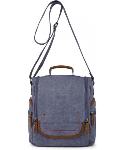 TSD Brand Atona Traveler Canvas Crossbody Bag Denim Blue $29.25 Crossbody Bags