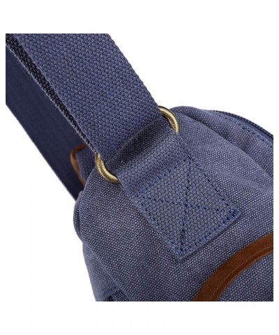 TSD Brand Atona Traveler Canvas Crossbody Bag Denim Blue $29.25 Crossbody Bags