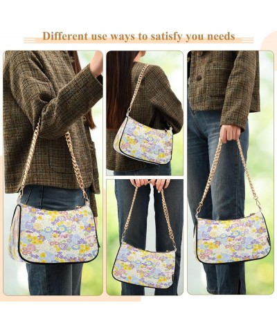 Zebra Stripe Vintage Crossbody Shoulder Evening Purse for Women Shoulder Bags Clutch Purse Blooming Flowers $13.25 Hobo Bags