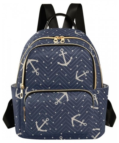 Anchor Navy Women's Backpack Purse Causal Daypack Work Travel College Business Trip Bag Shoulder Bag Medium $14.39 Backpacks