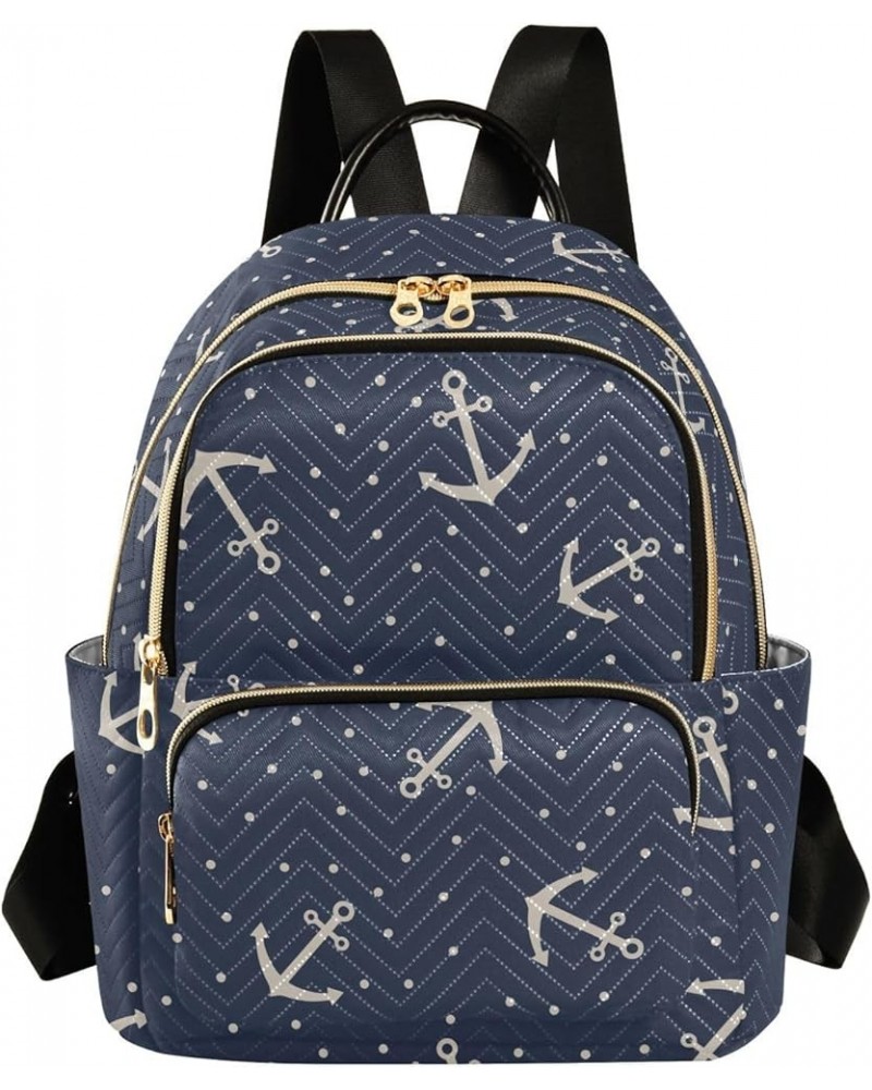 Anchor Navy Women's Backpack Purse Causal Daypack Work Travel College Business Trip Bag Shoulder Bag Medium $14.39 Backpacks