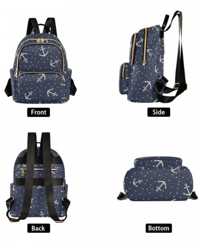 Anchor Navy Women's Backpack Purse Causal Daypack Work Travel College Business Trip Bag Shoulder Bag Medium $14.39 Backpacks