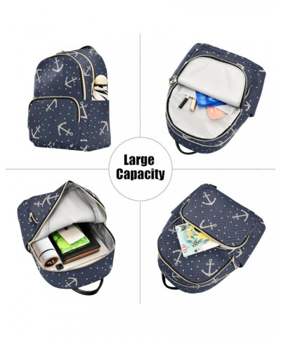 Anchor Navy Women's Backpack Purse Causal Daypack Work Travel College Business Trip Bag Shoulder Bag Medium $14.39 Backpacks