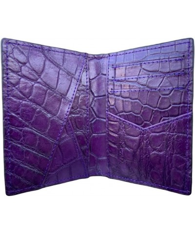 Purple Real Alligator Crocodile Handmade Card Holders Wallet For Men And Women. $47.86 Wallets