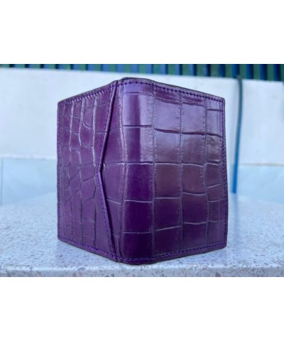 Purple Real Alligator Crocodile Handmade Card Holders Wallet For Men And Women. $47.86 Wallets