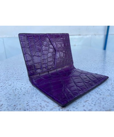 Purple Real Alligator Crocodile Handmade Card Holders Wallet For Men And Women. $47.86 Wallets