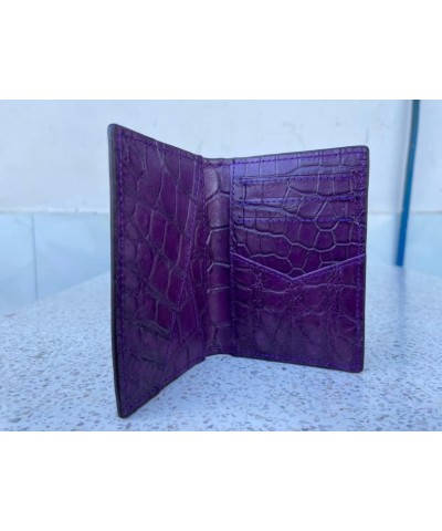 Purple Real Alligator Crocodile Handmade Card Holders Wallet For Men And Women. $47.86 Wallets