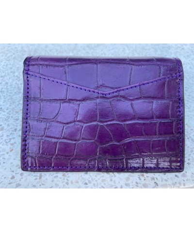 Purple Real Alligator Crocodile Handmade Card Holders Wallet For Men And Women. $47.86 Wallets