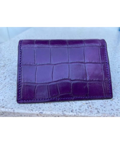 Purple Real Alligator Crocodile Handmade Card Holders Wallet For Men And Women. $47.86 Wallets