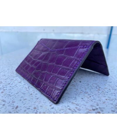 Purple Real Alligator Crocodile Handmade Card Holders Wallet For Men And Women. $47.86 Wallets