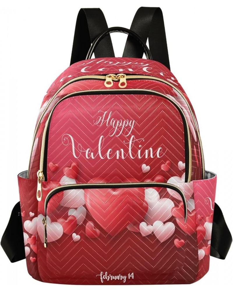 Happy Valentines Day Balloon Love Women Backpack Purse Ladies Fashion Shoulder Bag Daypack Travel Bag 7.5L Medium $17.66 Back...