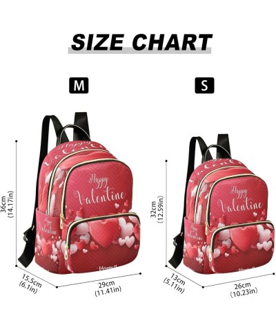 Happy Valentines Day Balloon Love Women Backpack Purse Ladies Fashion Shoulder Bag Daypack Travel Bag 7.5L Medium $17.66 Back...