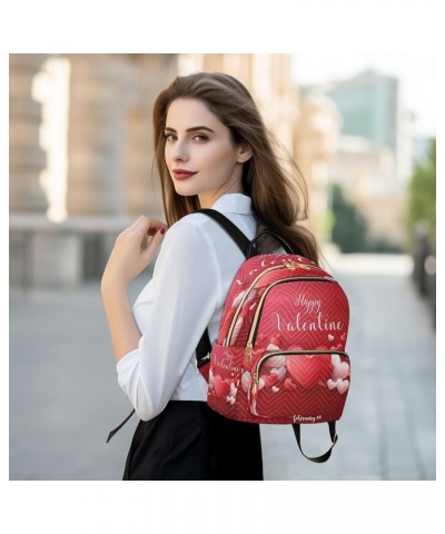 Happy Valentines Day Balloon Love Women Backpack Purse Ladies Fashion Shoulder Bag Daypack Travel Bag 7.5L Medium $17.66 Back...