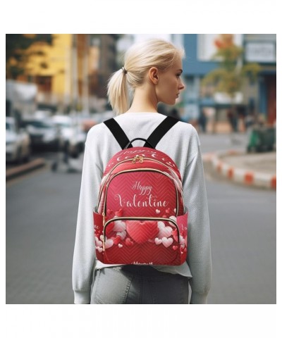 Happy Valentines Day Balloon Love Women Backpack Purse Ladies Fashion Shoulder Bag Daypack Travel Bag 7.5L Medium $17.66 Back...