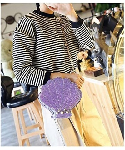 Crab Handbag Crayfish Shells Crossbody Bag Novelty Animal Shaped Purse Detachable Shoulder Bag for Women Girl J-shell-purple ...