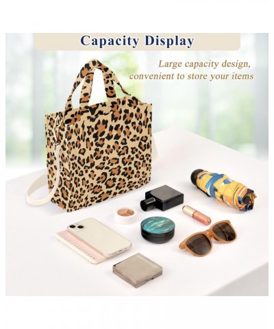 Women Leopard Print Corduroy Tote Bag Casual Handbags Fashion Shoulder Hobo bag $13.22 Totes