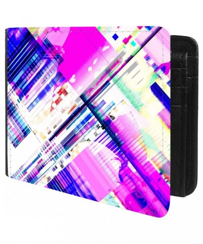 Unique Desige Pattern - Cyberpunk digital gradient print, Slim Front Pocket Wallet Billfold RFID Blocking $9.38 Wallets