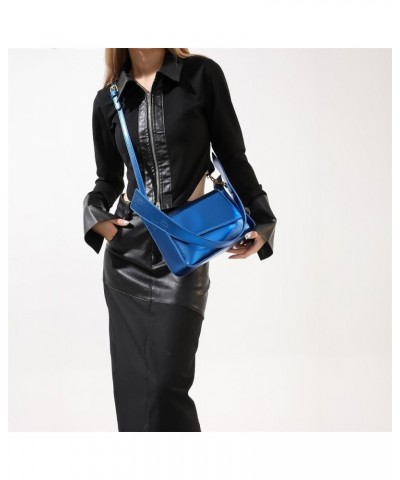 Pearl Luster Shoulder Crossbody Bag Women Purse and Handbags Y2K Stylish Clutches Blue $13.20 Shoulder Bags