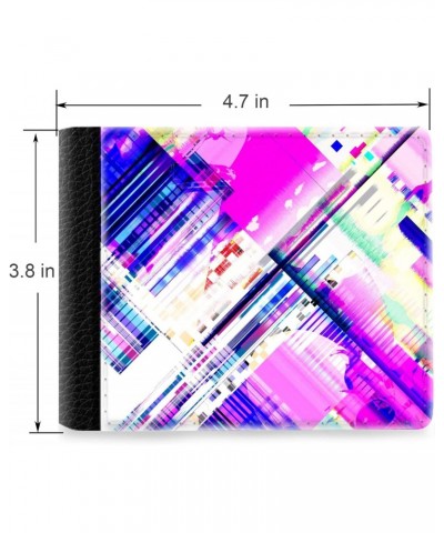 Unique Desige Pattern - Cyberpunk digital gradient print, Slim Front Pocket Wallet Billfold RFID Blocking $9.38 Wallets