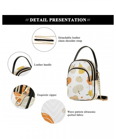 Fall Thanksgiving Pumpkin Dots Crossbody Bags for Women Small Chain Purse Shoulder Bag Hand Bag for Gifts Trip Work $15.80 Sh...