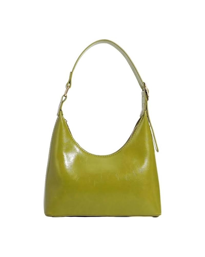 Small Crescent shoulder bag for Women Retro Classic Adjustable Shoulder Strap Tote HandBag with Zipper Closure Green $12.40 T...