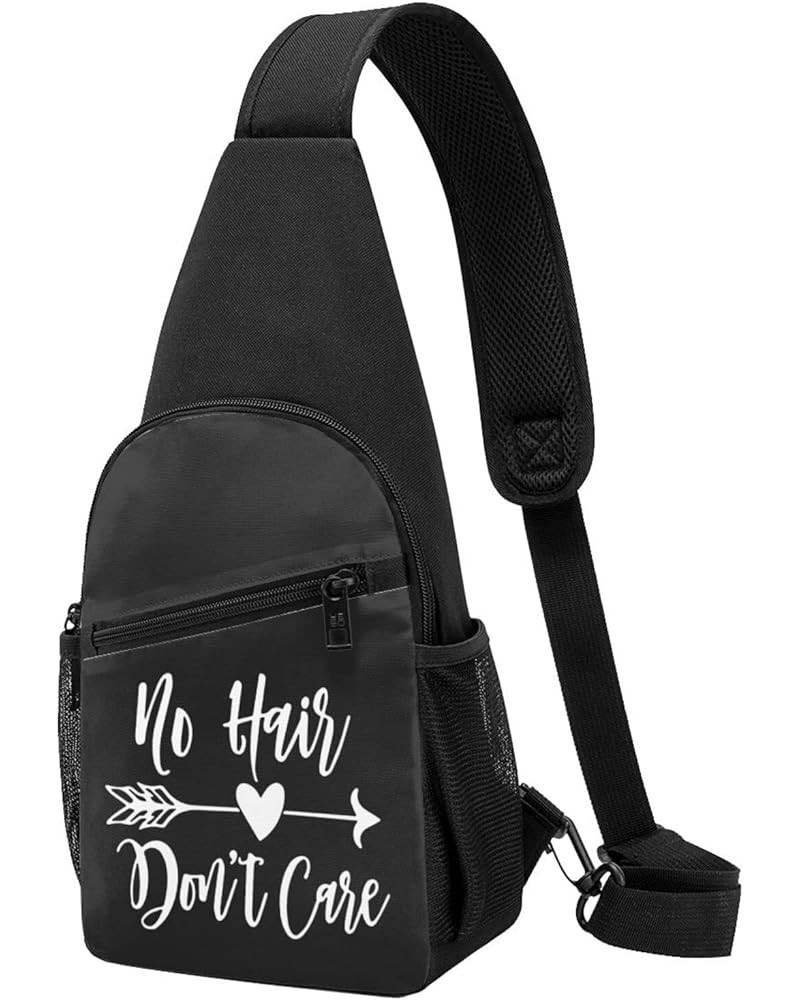 No Hair Don't Care Shoulder Bag Adjustable Travel Hiking Crossbody Bags, For Hiking Outdoor One Size Black $24.06 Crossbody Bags