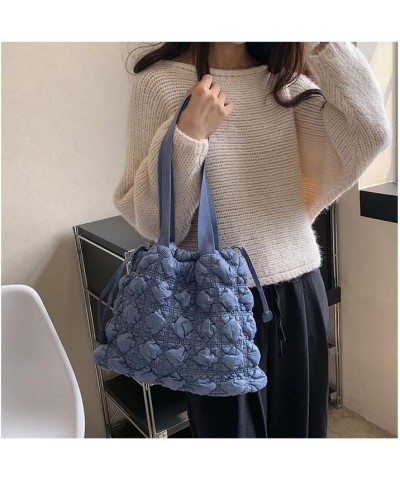 Bubble Quilted Hobo Women Handbag Cloud Tote Shoulder Bag Casual Crossbody Bag Gift for Women Blue $10.75 Totes