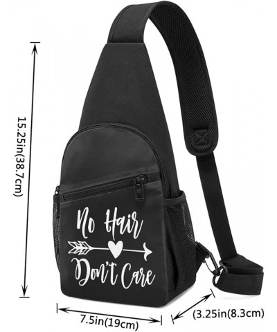 No Hair Don't Care Shoulder Bag Adjustable Travel Hiking Crossbody Bags, For Hiking Outdoor One Size Black $24.06 Crossbody Bags