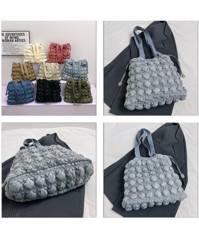 Bubble Quilted Hobo Women Handbag Cloud Tote Shoulder Bag Casual Crossbody Bag Gift for Women Blue $10.75 Totes