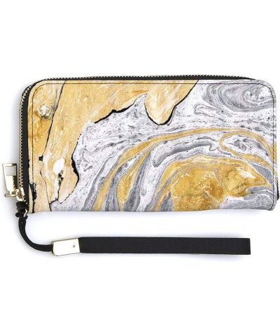 Long Clutch Wallet, Long Handbag with Wristlet Strap, PU Leather Zip Purse Multi 8 $18.69 Wristlets