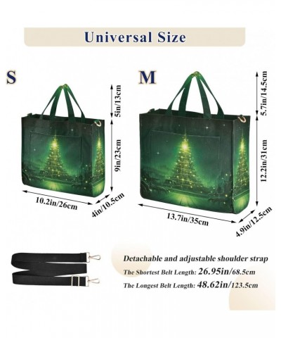 Green Christmas Tree Crossbody Bag Women Corduroy Tote Bags Casual Shoulder Handbag Hobo Messenger Bag, S $9.63 Totes