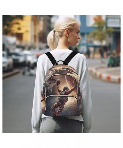 Basketball Shot Astronaut Galaxy Women Backpack Purse Ladies Fashion Shoulder Bag Daypack Travel Bag 7.5L Small $14.57 Backpacks